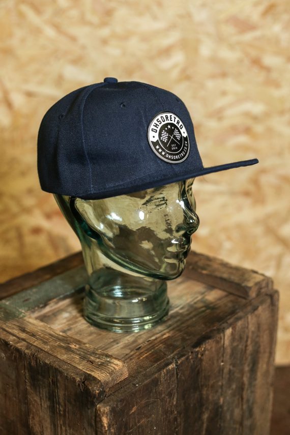 Black Leather Round Patch Snapback (Various Colours) - Image 5