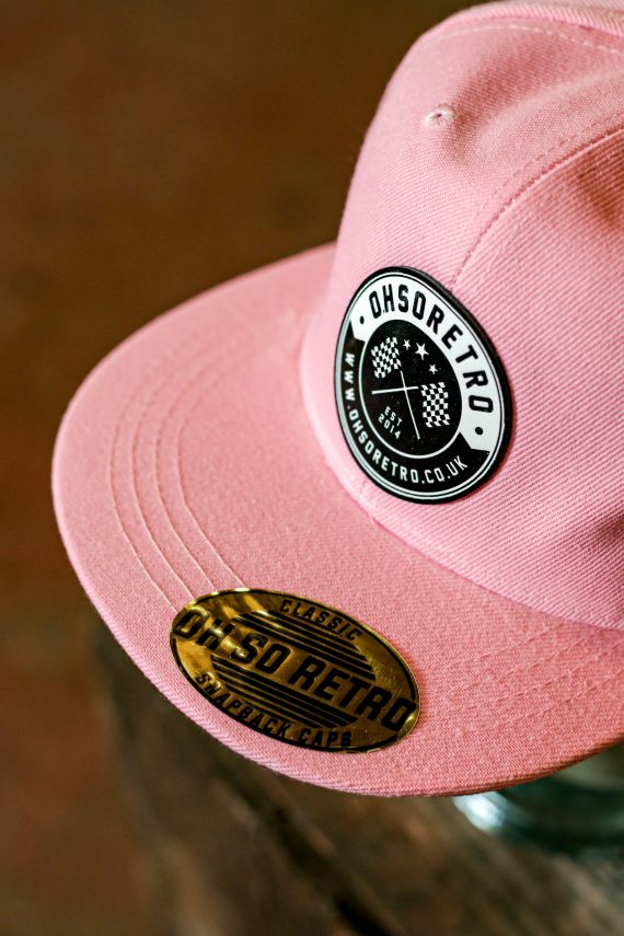 Black Leather Round Patch Snapback (Various Colours) - Image 2