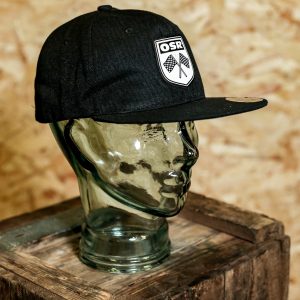 OSR Flag Crest Leather Patch Snapback (Black or Grey) - Image 4