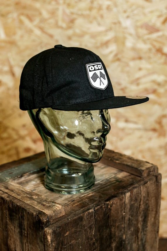OSR Flag Crest Leather Patch Snapback (Black or Grey) - Image 4
