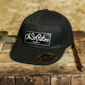 Kids Black Leather Rectangle Patch Snapback (Black/Grey/Pink)