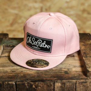Kids Black Leather Rectangle Patch Snapback (Black/Grey/Pink) - Image 3
