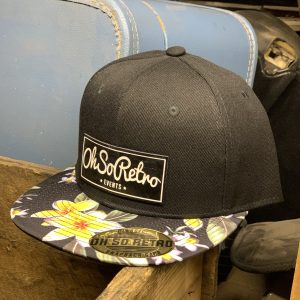 Floral Peaked Rectangle Logo Leather Patch Snapback (Red or Yellow) - Image 2