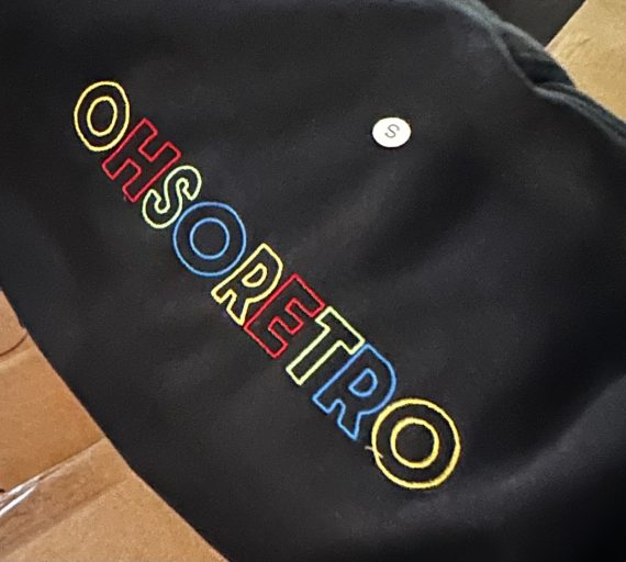 OhSoRetro Multi Coloured Embroidered Hoody - Image 4