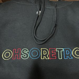 OhSoRetro Multi Coloured Embroidered Hoody - Image 3