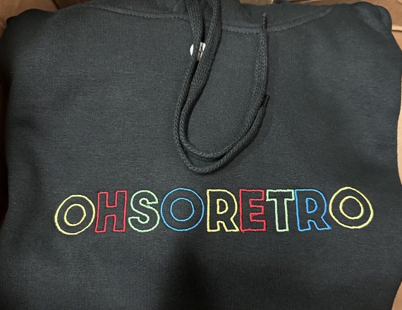 OhSoRetro Multi Coloured Embroidered Hoody - Image 3