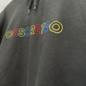 OhSoRetro Multi Coloured Embroidered Hoody - Image 7