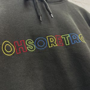 OhSoRetro Multi Coloured Embroidered Hoody - Image 2