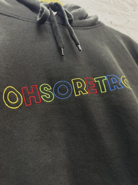OhSoRetro Multi Coloured Embroidered Hoody - Image 2