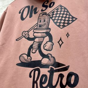 Sparky Logo Dusty Pink Hoody - Image 2